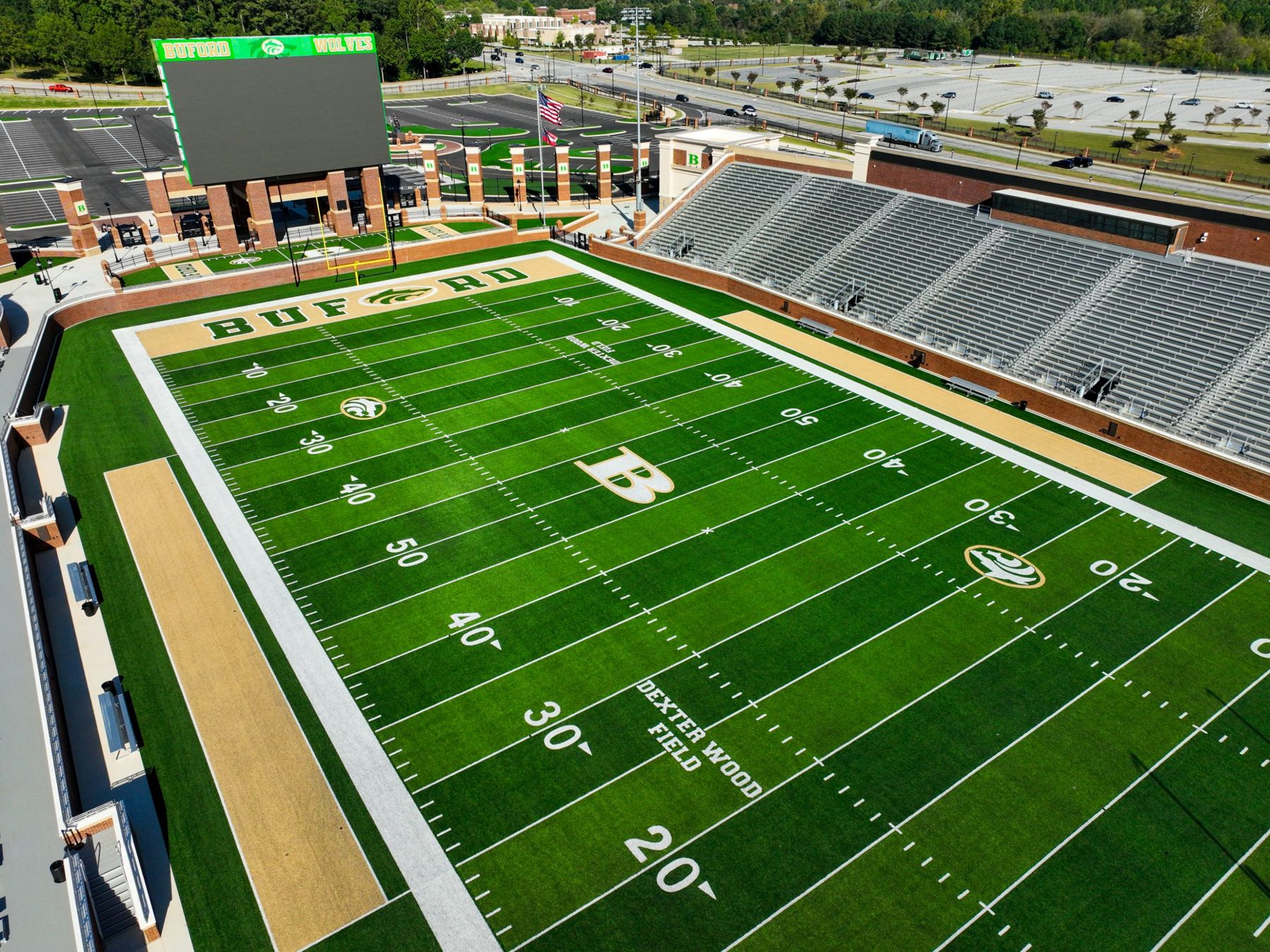 Aerial of Dexter Wood Field at Phillip Beard Stadium